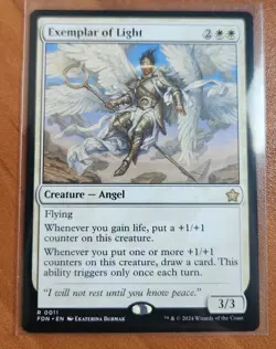 Magic MTG Exemplar of Light FDN 0011 Regular Rare - NM condition - Image 1