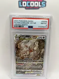2023 Pokemon Crown Zenith Hisuian Zoroark VSTAR Ultra Rare GG56 PSA 8 Near Mint - Image 1
