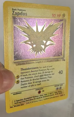 Zapdos 15/62 Fossil Holo Pokemon TCG LP - Image 2