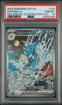 2024 POKEMON SVP EN-SV BLACK STAR PROMO #131 KINGDRA EX PSA 10 - Image 1