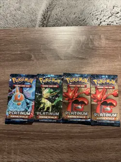 Pokemon Platinum Rising Rivals Booster Pack x4 Sealed And Unweighed - Image 1