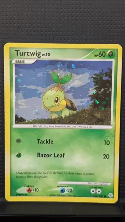 TURTWIG COSMOS HOLO 103/130 DIAMOND AND PEARL PROMO POKEMON ENGLISH LP #1 SWIRL - Image 1