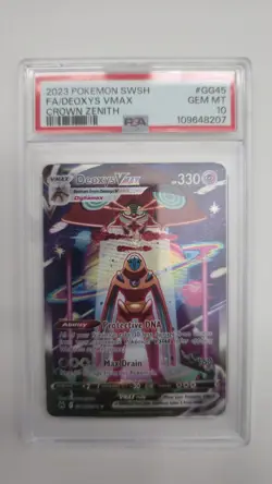 PSA 10 Deoxys VMAX GG45 - Pokemon TCG English Crown Zenith Gem Mint - Image 1