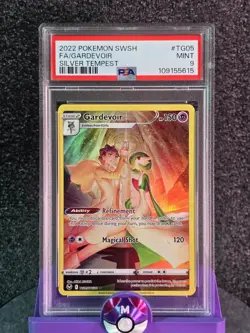 2022 POKEMON SWORD & SHIELD SILVER TEMPEST #TG05 FULL ART/GARDEVOIR PSA 9 - MINT - Image 1
