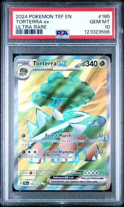 Torterra ex - 185/162 Temporal Forces #185 (2024) Ultra Rare Holo PSA 10 Pokemon - Image 1