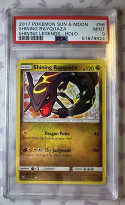 Shining Rayquaza Pokemon TCG Shining Legends Rare Holo 56/73 MINT PSA 9 - Image 1