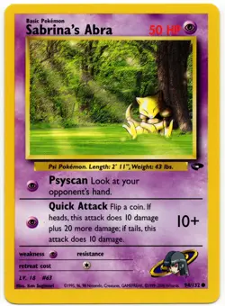 Pokemon - Gym Challenge Sabrina's Abra 94/132 LP - Image 1