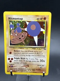 Pokemon TCG - Hitmontop - 3/75 - Rare - Holo - Neo Discovery SWIRL - Image 1