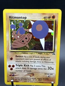 Pokemon TCG - Hitmontop - 3/75 - Rare - Holo - Neo Discovery SWIRL - Image 2