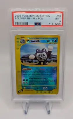 PSA 9 Poliwrath 60/165 Reverse Holo 2002 Pokemon Expedition - Image 1