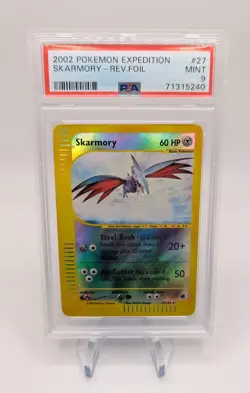 PSA 9 Skarmory #27 Reverse Holo Rare 2002 Pokemon Expedition - Image 1