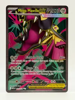 2025 Near Mint Pokemon Mega Mawile ex 162/132 Me01 Mega Evolution Ultra Rare NM - Image 1