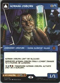 MTG, Norman Osborn (#0220), Marvel's Spider-Man, Borderless Non-Foil, NM Mythic - Image 1