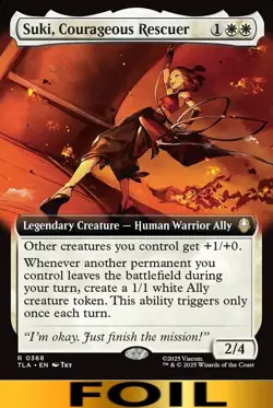 1x - Suki, Courageous Rescuer - FOIL EXTENDED ART - Avatar: The Last Airbender - Image 1
