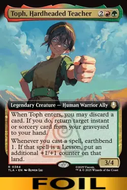 1x - Toph, Hardheaded Teacher - FOIL EXTENDED ART - Avatar: The Last Airbender - Image 1
