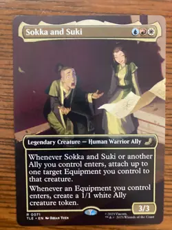 Sokka and Suki (Borderless) TLE Avatar: Last Airbender - Magic The Gathering MTG - Image 1