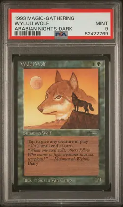 Wyluli Wolf (Dark) - Arabian Nights - MTG - MINT - PSA 9 - POP 16 - Image 1