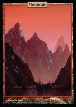 MTG Mountain (139) Moderately Played Foil Unhinged - Image 1
