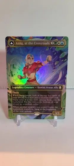Aang, at the Crossroads Borderless MTG Avatar Double Sided Foil - Image 1