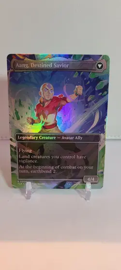 Aang, at the Crossroads Borderless MTG Avatar Double Sided Foil - Image 2