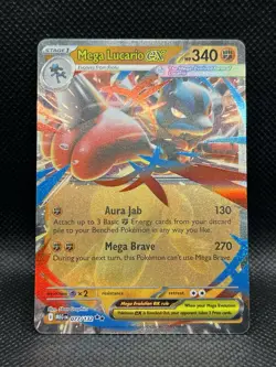 Mega Lucario ex 077/132 DOUBLE RARE HOLO Mega Evolution Me01 Pokemon English TCG - Image 3