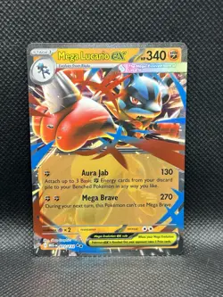 Mega Lucario ex 077/132 DOUBLE RARE HOLO Mega Evolution Me01 Pokemon English TCG - Image 4