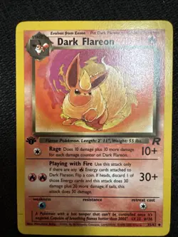 Dark Flareon 35/82 1st Edition- LP- Non Holo- Team Rocket- Vintage Pokemon Card - Image 1