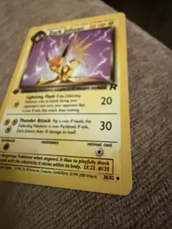 Pokemon Dark Jolteon 1st Edition Non-Holo Card 38/82 - Image 4