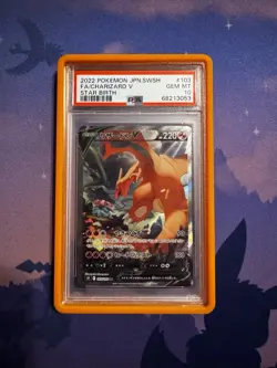 2022 Pokemon SWSH Japanese Charizard v Full Art Star Birth 103/100 PSA 10 - Image 1