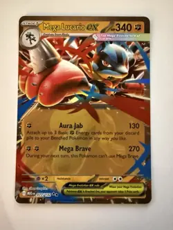 Mega Lucario EX Mega Evolution Base Set 077/132 Pokemon TCG Card - Image 1