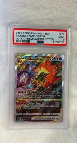 2022 Pokemon SWSH BSP Ultra Premium Collection #262 FA/Charizard VSTAR PSA 9 - Image 1