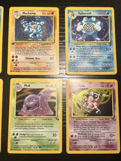 POKEMON 8 VINTAGE HOLOS CARDS LOT ( JUNGLE , FOSSIL , BASE SET , BASE SET 2 ) - Image 3