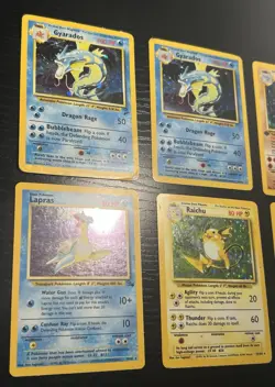 POKEMON 8 VINTAGE HOLOS CARDS LOT ( JUNGLE , FOSSIL , BASE SET , BASE SET 2 ) - Image 4