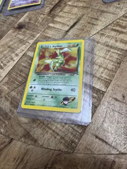 Rocket's Scyther 013/132 Gym Heroes Holo Pokemon WOTC Era! One Owner! - Image 4