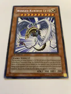 Yu-Gi-Oh! TCG Winged Kuriboh LV10 - Jaden Yuki - DP1-EN006 1st Edition Rare MP - Image 1