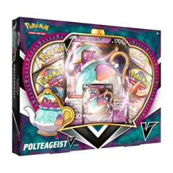 Pokemon TCG Polteageist V Box 4 Booster Packs Rebel Clash Oversize Promo Card - Image 1