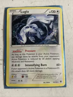 Lugia 78/124 XY - Fates Collide Cracked Ice Holo Rare Pokemon Card - Image 1