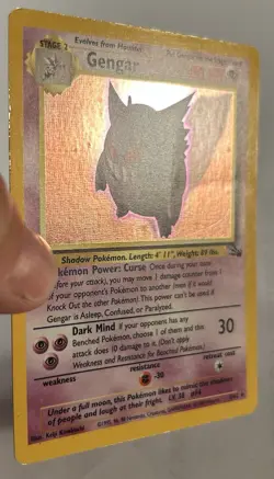 Fossil Gengar Holo Rare 5/62 Pokemon Card LP/MP - Image 2