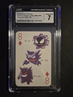 1998 Televi-Kun Pokemon Playing Card Ghastly Haunter Gengar 8 Of Spades CGC 7 - Image 2