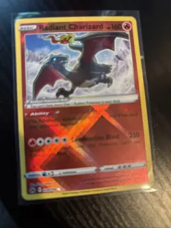 Pokemon TCG Radiant Charizard Crown Zenith Holo Card 020/159 NM Condition - Image 1