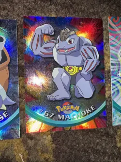 Topps TV Animation Card Lot Charizard, Blastoise, Mewtwo, Machoke - Image 4