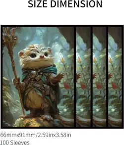 100 Card Sleeves Compatible with MTG Bloomburrow Series (Otter) - Image 3