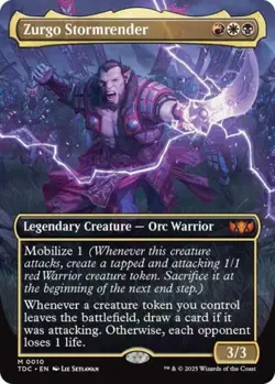 Zurgo Stormrender (Borderless) - Light Play MTG Commander: Tarkir: Dragonstorm - Image 1