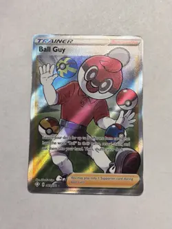 Pokemon Card TCG - Ball Guy 065/072 Full Art Ultra Rare Shining Fates Near Mint - Image 1