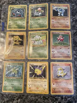 Pokemon Collection Binder Vintage Lot of Cards Holos Rares WoTC Hitmonchan Etc - Image 2