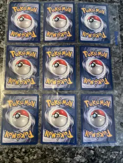 Pokemon Collection Binder Vintage Lot of Cards Holos Rares WoTC Hitmonchan Etc - Image 3