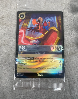 Disney Lorcana D23 Iago Promo Card 2025 Out of Reach Gold Member Exclusive - Image 1