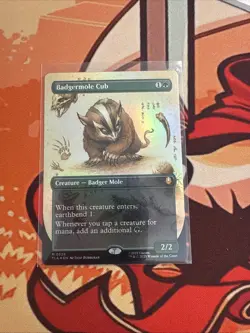 Badgermole Cub Extended Art Foil Avatar The Last Airbender MTG Pack Fresh - Image 1