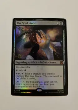 The Soul Stone Marvel's Spider-Man Foil mtg magic the gathering stamped promo - Image 1