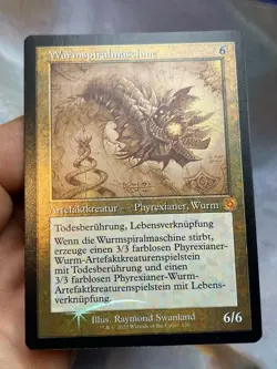 GERMAN Schematic Foil ??Wurmcoil Engine ?? Wurmspiralmaschine ?? NM Mtg (986) - Image 1